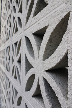 Close up of breeze blocks fro the 1960s and 1970s.