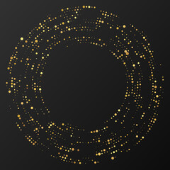 Abstract gold glowing halftone dotted background