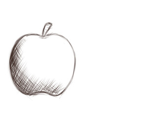 Apple Hatched Art Technique