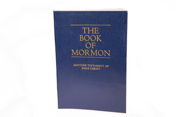 The Book of Mormon Isolated Against a White Background