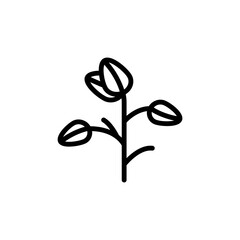 Soybean leaf icon. Simple line, outline vector elements of botanicals icons for ui and ux, website or mobile application
