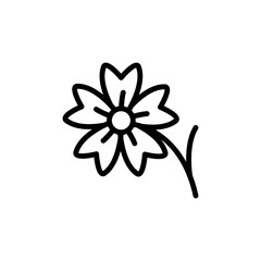 Acanthaceae blue flower icon. Simple line, outline vector elements of botanicals icons for ui and ux, website or mobile application