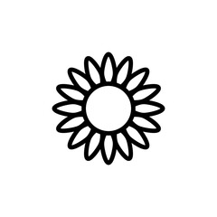Sunflower flower icon. Simple line, outline vector elements of botanicals icons for ui and ux, website or mobile application