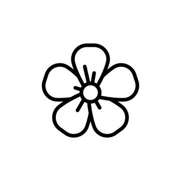 recommend clip art: Flax flower icon. Simple line, outline vector elements of botanicals icons for ui and ux, website or mobile application