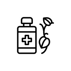 Medicine herbal box icon. Simple line, outline vector elements of botanicals icons for ui and ux, website or mobile application