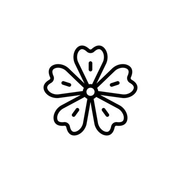Mallow flower icon. Simple line, outline vector elements of botanicals icons for ui and ux, website or mobile application