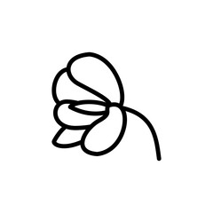 Mallow flower icon. Simple line, outline vector elements of botanicals icons for ui and ux, website or mobile application