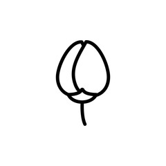 Tulip flower icon. Simple line, outline vector elements of botanicals icons for ui and ux, website or mobile application