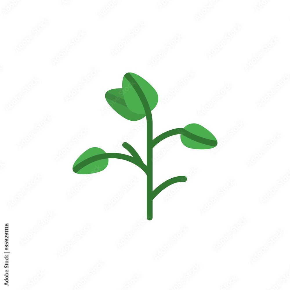 Poster soybean leaf icon. simple color vector elements of botanicals icons for ui and ux, website or mobile