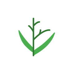Grass leaf icon. Simple color vector elements of botanicals icons for ui and ux, website or mobile application