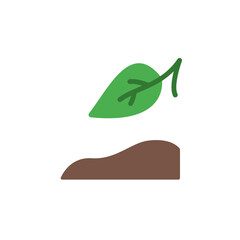 Herbal leaf land icon. Simple color vector elements of botanicals icons for ui and ux, website or mobile application