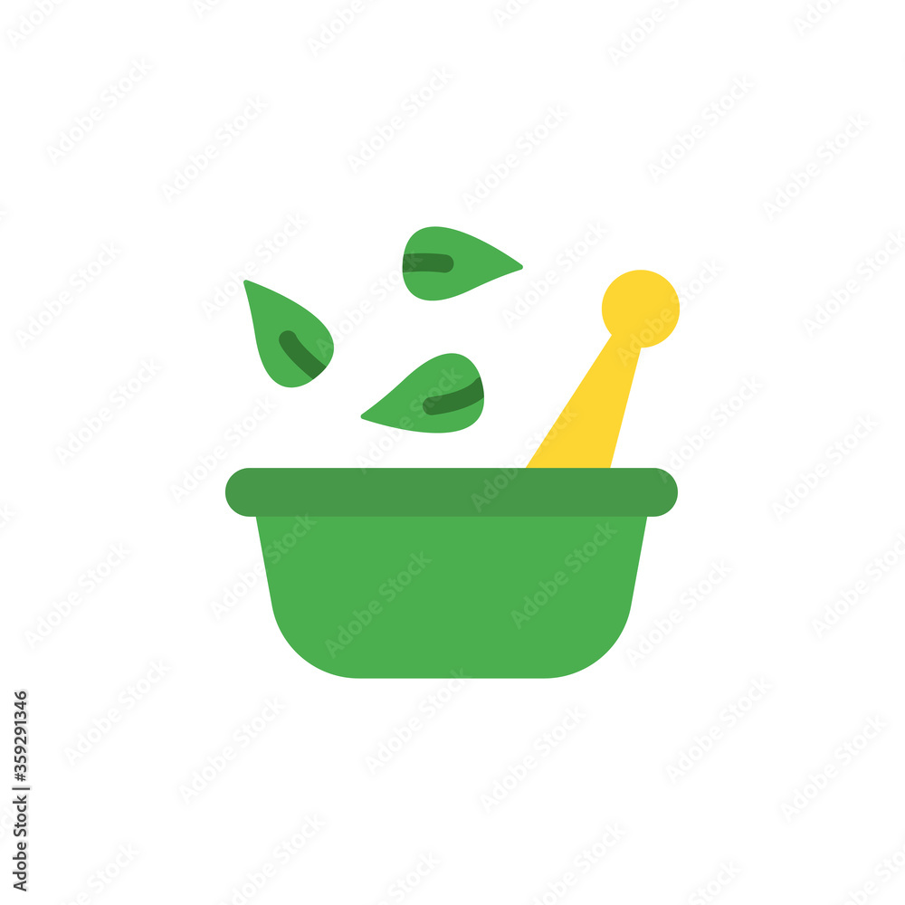 Poster grinding leaf icon. simple color vector elements of botanicals icons for ui and ux, website or mobil