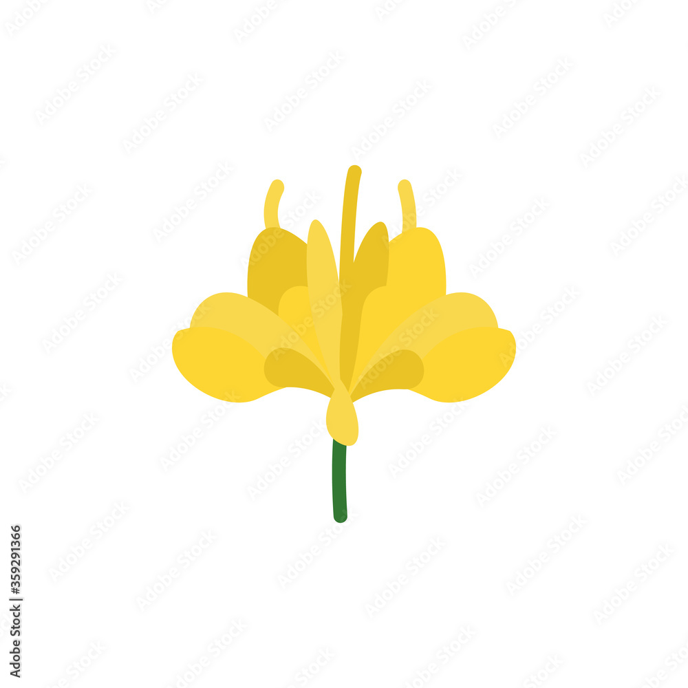 Poster safflower flower icon. simple color vector elements of botanicals icons for ui and ux, website or mo