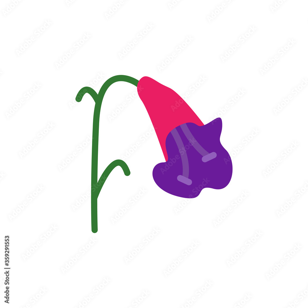 Poster gesneriad icon. simple color vector elements of botanicals icons for ui and ux, website or mobile ap