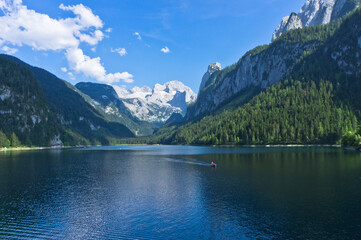 Naklejka na ściany i meble Gosau Lake view, Austria, Alps