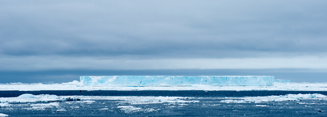 Naklejka na ściany i meble Landcape of the ice formations of Antarctica
