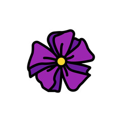 Melastome flower icon. Simple color with outline vector elements of healing plant icons for ui and ux, website or mobile application