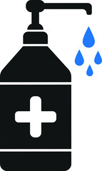 Hand sensitize bottle icon, hand wash bottle icon
