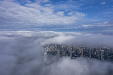 Aerial view of Jersey Skyline, new jersey. 