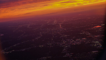 City Sunset from the sky
