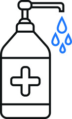 Hand sensitize bottle icon, hand wash bottle icon