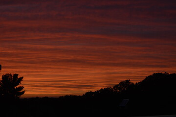 sunset in the mountains