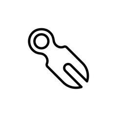 Golf, marker concept line icon. Simple element illustration. Golf, marker concept outline symbol design from golf set. Can be used for web and mobile