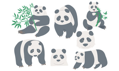 panda variant pose vector set