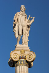 Apollo statue in front of Academy of Athens, Greece