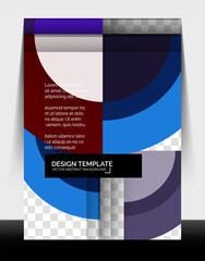 Circle design a4 flyer print template, annual report design