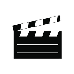 Movie Clapper Icon Video Director Studio Action Cue Symbol Vector Illustration Cinema Film Industry