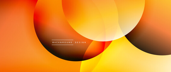 Circle modern geometric abstract background with liquid gradients