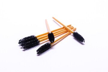 mascara wand, mascara brush, lash extension tools, disposable brush, disposable wands, gold, false lashes