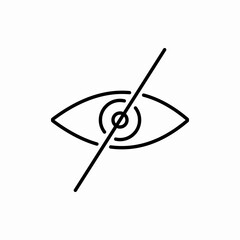 Outline dont look eye icon.Dont look eye vector illustration. Symbol for web and mobile