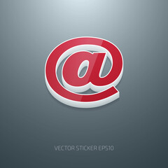 vector 3d e-mail icon