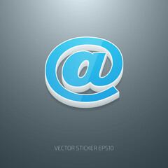 vector e-mail icon, 3d