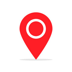 Location Pin GPS Red Pointer Travel Button Marker Illustration Symbol Vector
