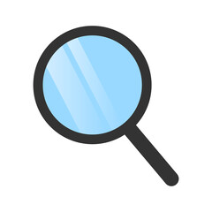 Magnifying Glass Icon Zoom Flat design Vector Illustration Search Or Find Tool Symbol