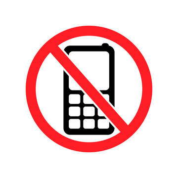 No Phones Allowed Icon Forbidden Calls Sign Vector Illustration