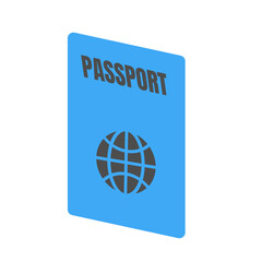 Passport Icon National Travel Identification Document Visa Vector Illustration