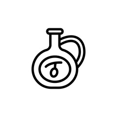 Oil, olive, bottle concept line icon. Simple element illustration. Oil, olive, bottle concept outline symbol design from Italy set. Can be used for web and mobile