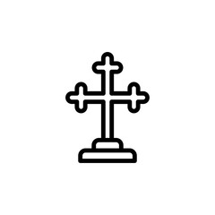 Church, cross concept line icon. Simple element illustration. Church, cross concept outline symbol design from Italy set. Can be used for web and mobile