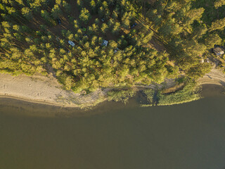 Photo from the air. Gulf of Finland coast. Finland