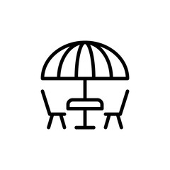 Street cafe concept line icon. Simple element illustration. Street cafe concept outline symbol design from Italy set. Can be used for web and mobile