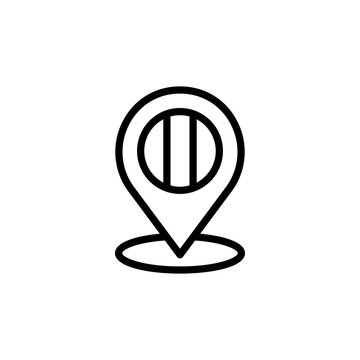 Placeholder concept line icon. Simple element illustration. Placeholder concept outline symbol design from Italy set. Can be used for web and mobile