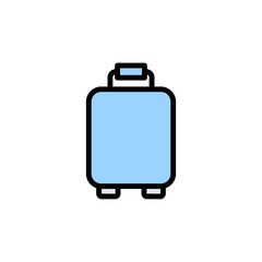 Luggage 2 colored line icon. Simple colored element illustration. Luggage concept outline symbol design from Bag set