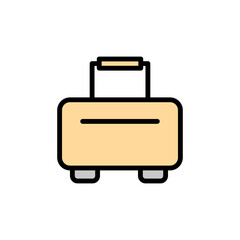 Luggage 2 colored line icon. Simple colored element illustration. Luggage concept outline symbol design from Bag set