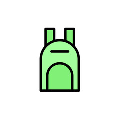 Backpack 2 colored line icon. Simple colored element illustration. Backpack concept outline symbol design from Bag set