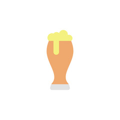 Beer glass colored icon. Simple colored element illustration. Beer glass concept symbol design from Bar set. Can be used for web and mobile