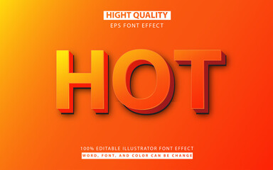 3D Editable text effect illustrator. Typography style element for headline cover, promotion